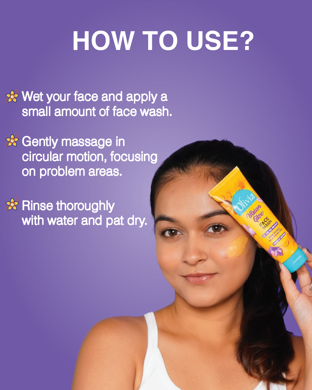 Olivia Ubtan Glow Face Wash for Tan Removal