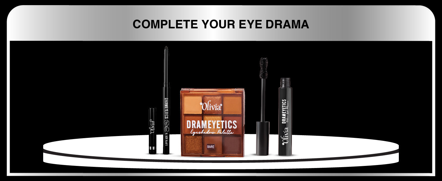 Olivia Drameyetics Infinite Black Kajal | 36HR Waterproof Kajal | Intense Black | Smudge-Proof | Vegan Formula | 0.3g