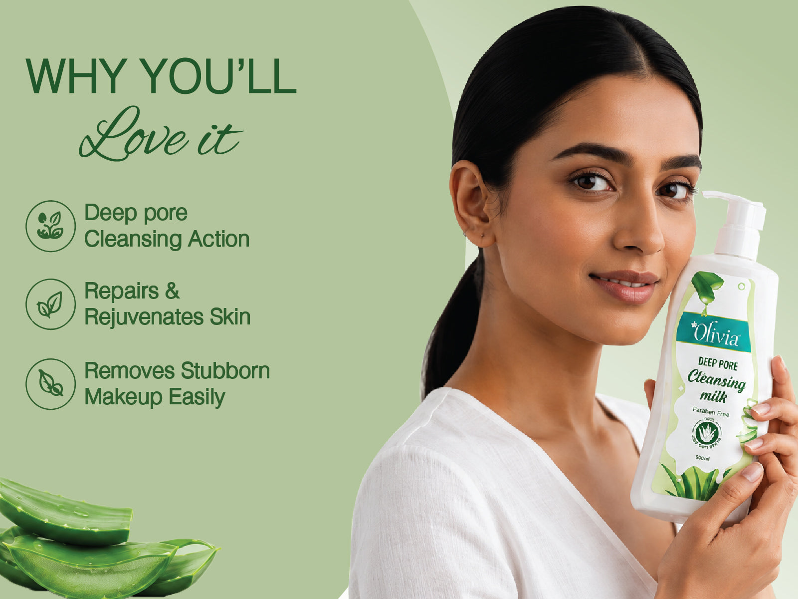Olivia Aloe Vera Cleansing Milk