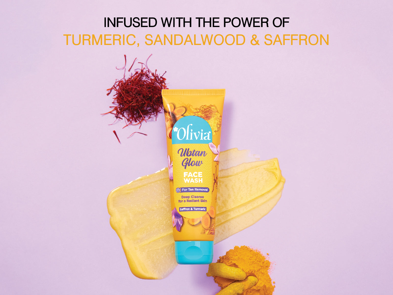 Olivia Ubtan Glow Face Wash for Tan Removal