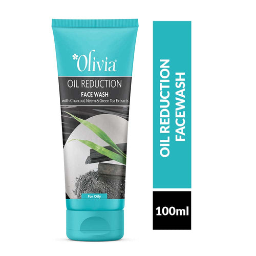 Oil Reduction Face Wash with Charcoal Neem and Green Tea Extracts Olivia Beauty
