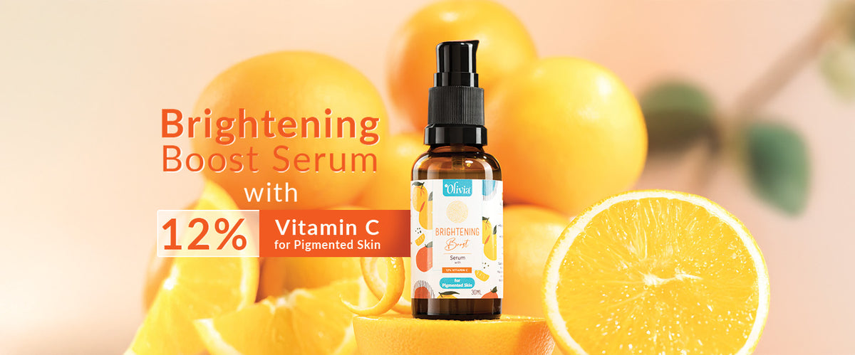 Olivia Bright Boost Serum with 12% Vitamin C for Pigmented Skin