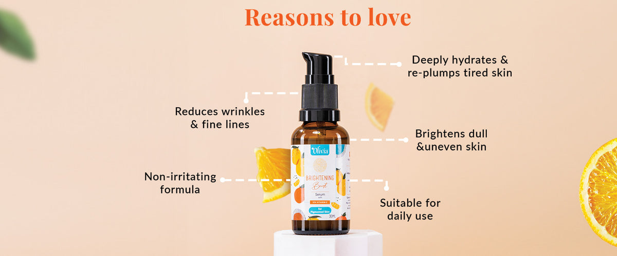 Olivia Bright Boost Serum with 12% Vitamin C for Pigmented Skin