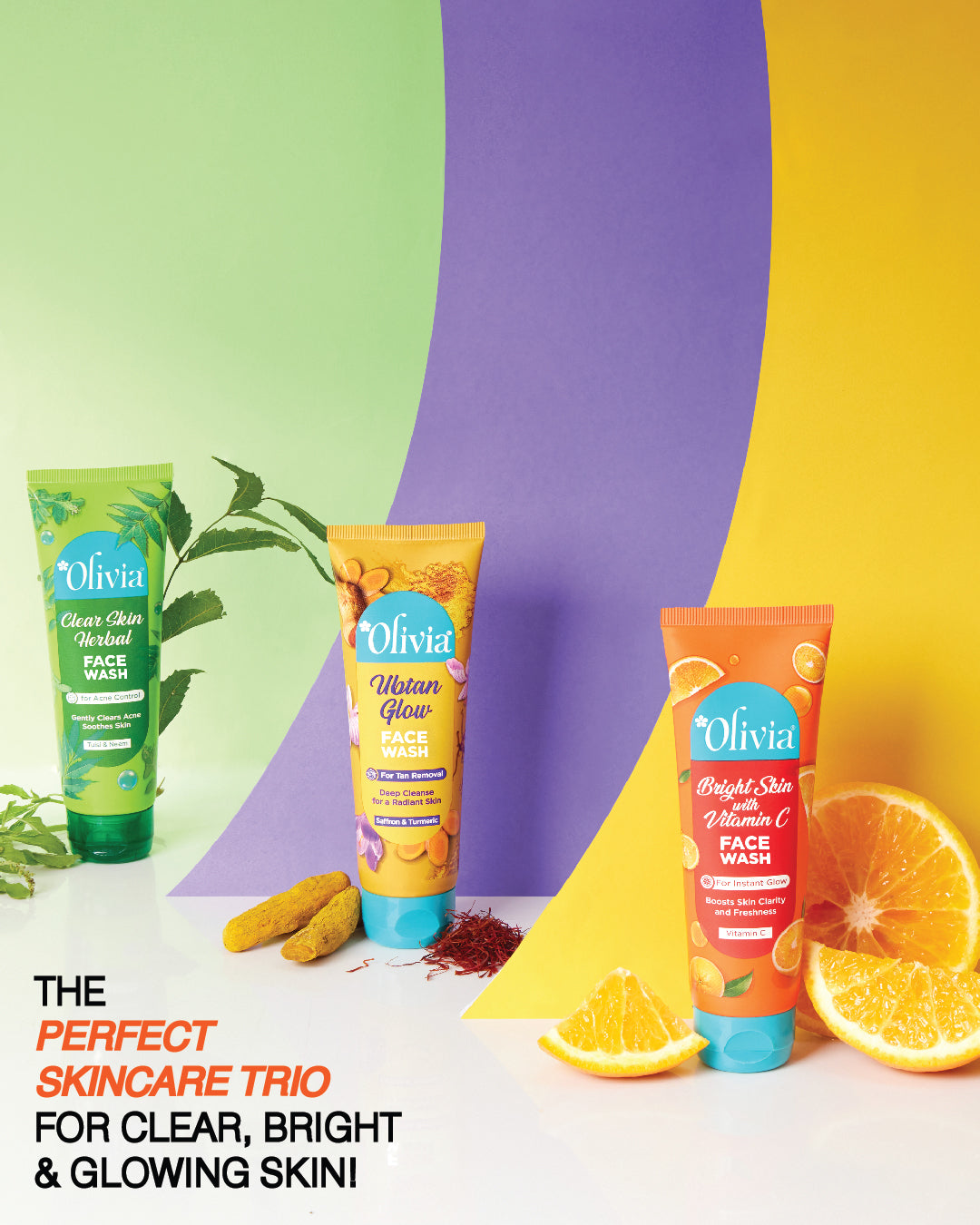 Olivia Bright Skin Face Wash with Vitamin C for Instant Glow