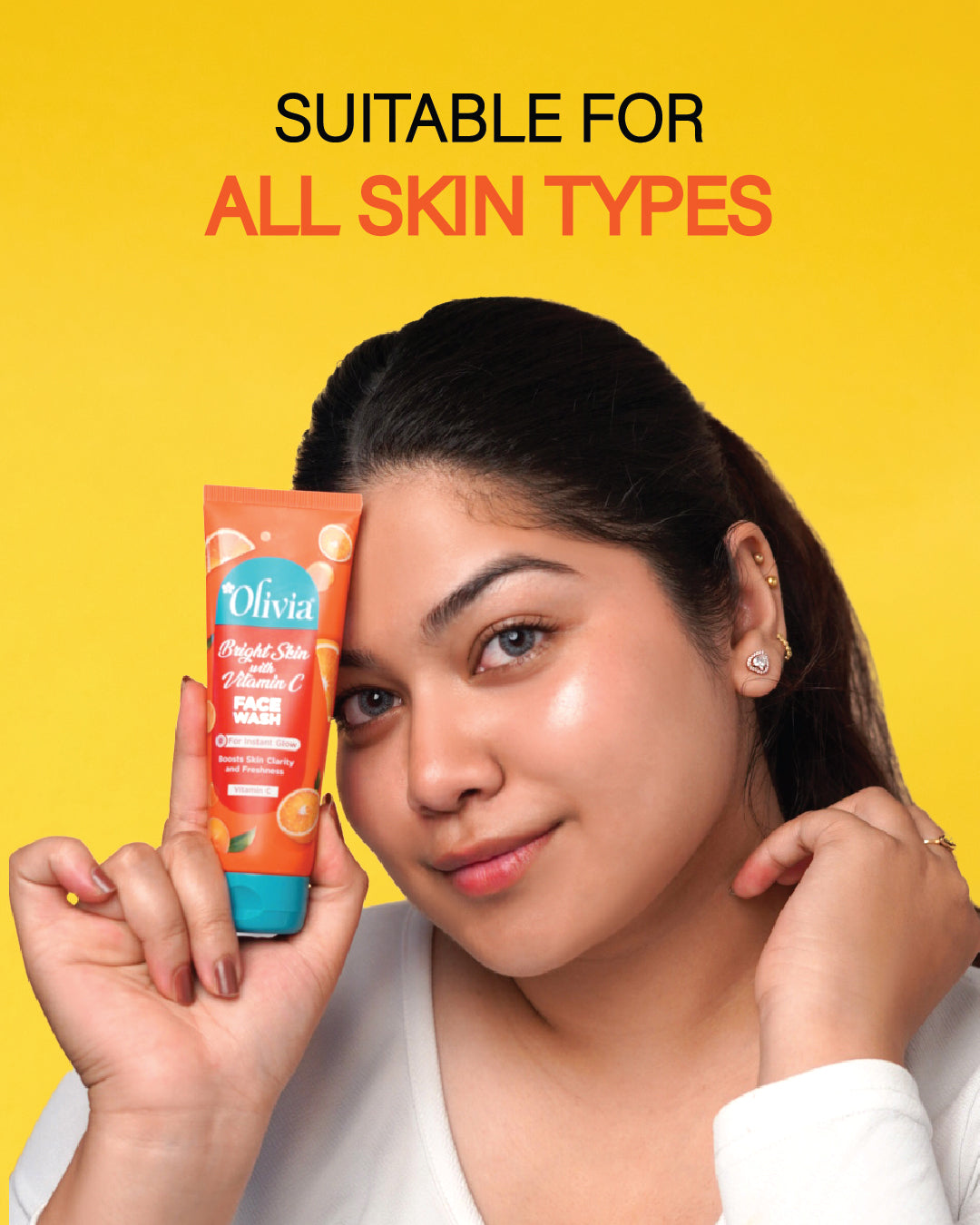 Olivia Bright Skin Face Wash with Vitamin C for Instant Glow