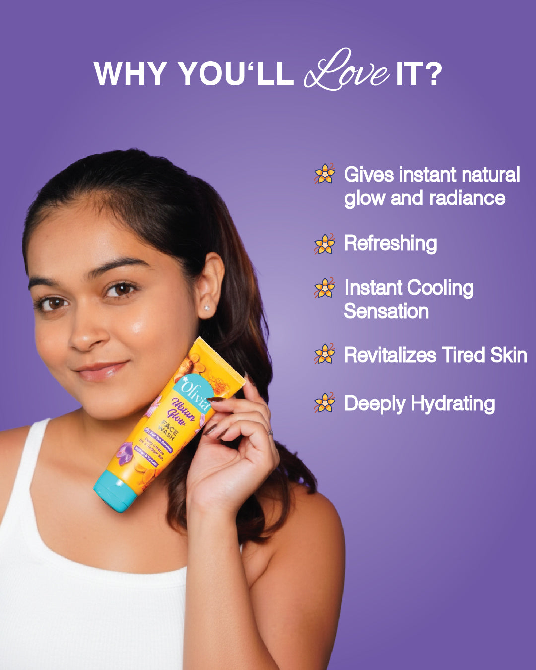 Olivia Ubtan Glow Face Wash for Tan Removal