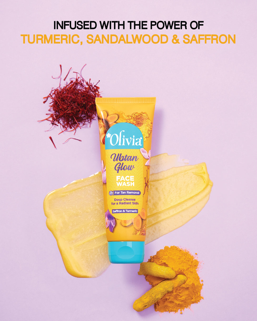 Olivia Ubtan Glow Face Wash for Tan Removal