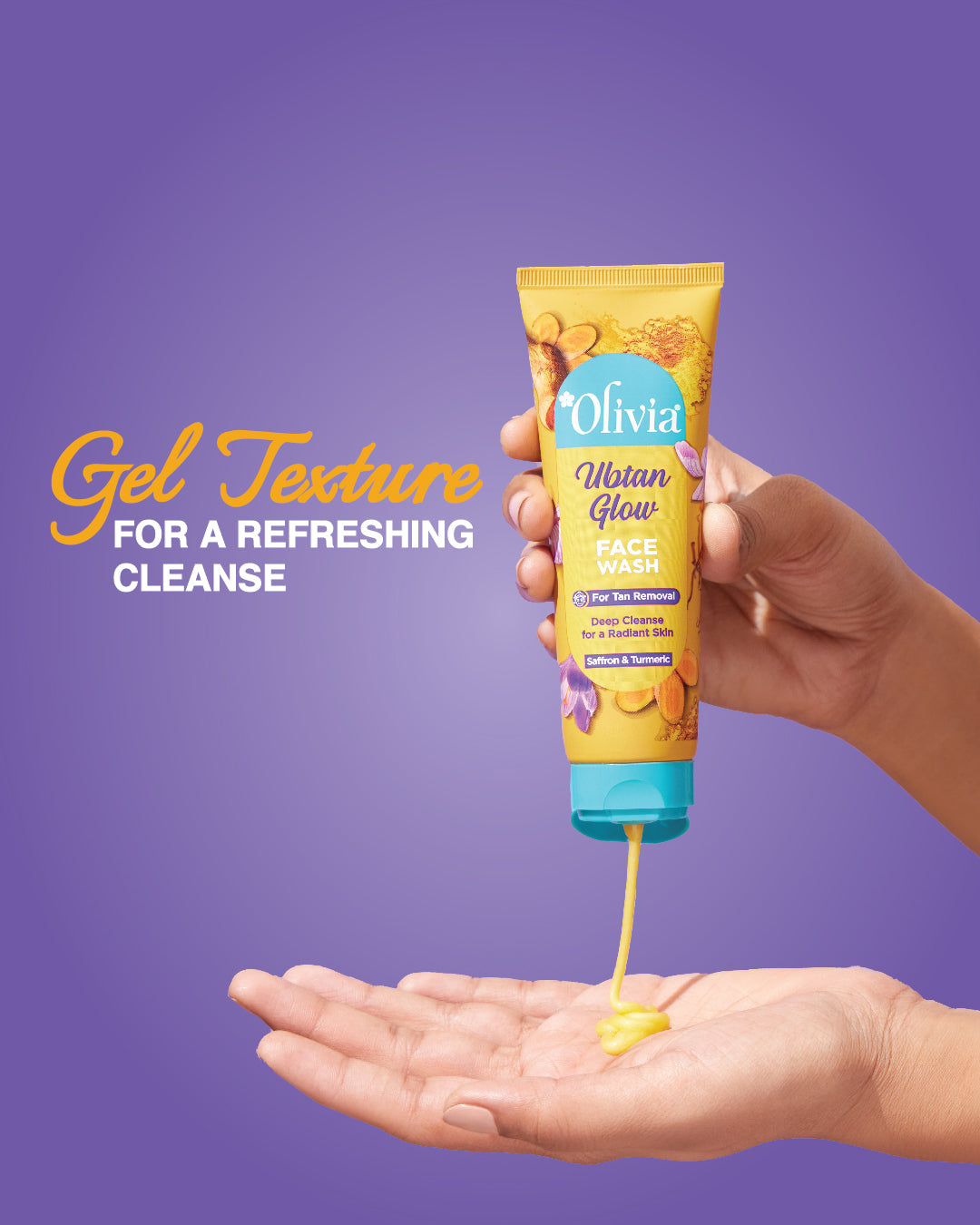 Olivia Ubtan Glow Face Wash for Tan Removal