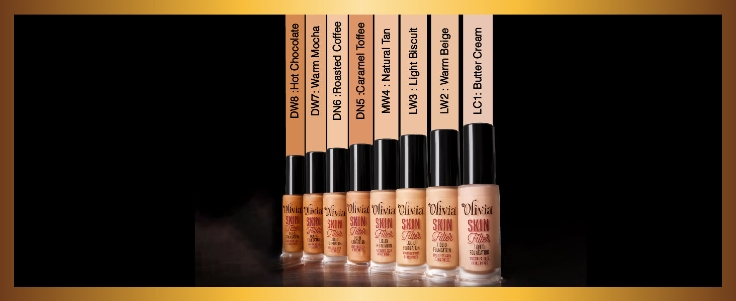 Olivia Skin Filter Liquid Foundation | Mattifies Skin and Blurs Pores