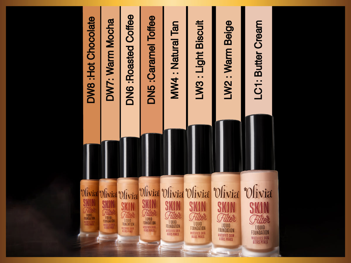 Olivia Skin Filter Liquid Foundation | Mattifies Skin and Blurs Pores