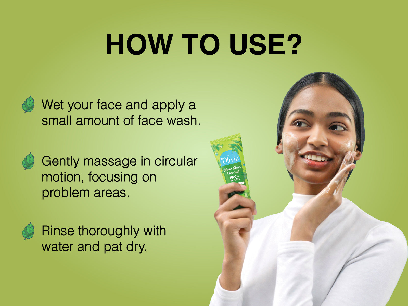 Olivia Clear Skin Herbal Face Wash for Acne Control