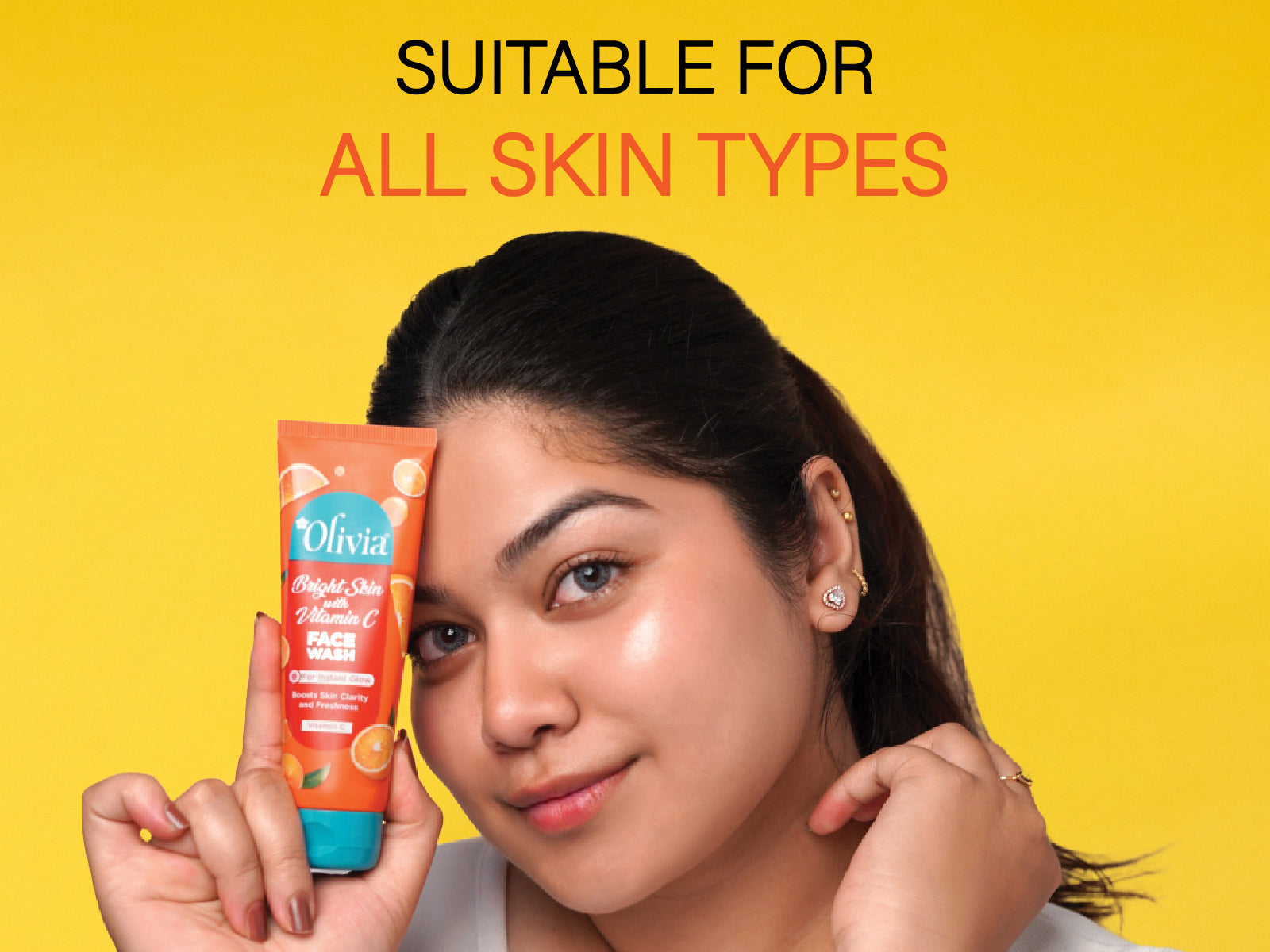 Olivia Bright Skin Face Wash with Vitamin C for Instant Glow