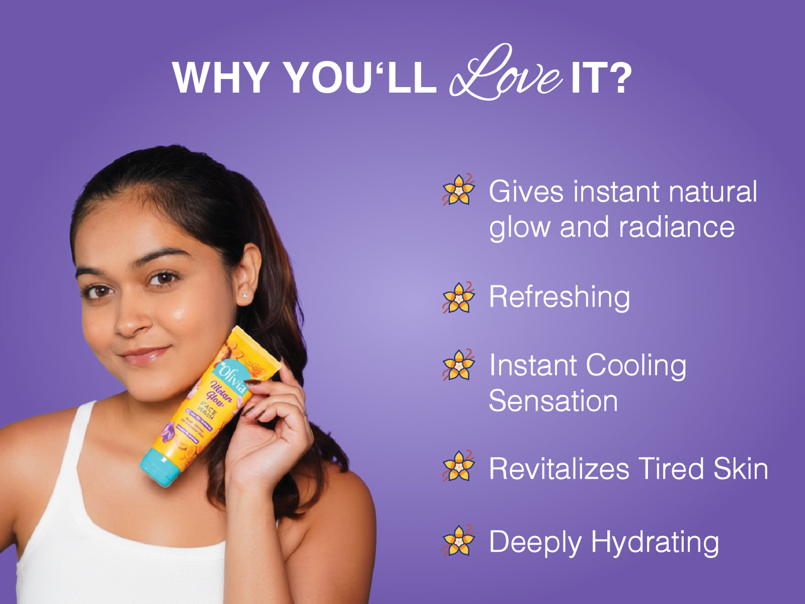 Olivia Ubtan Glow Face Wash for Tan Removal