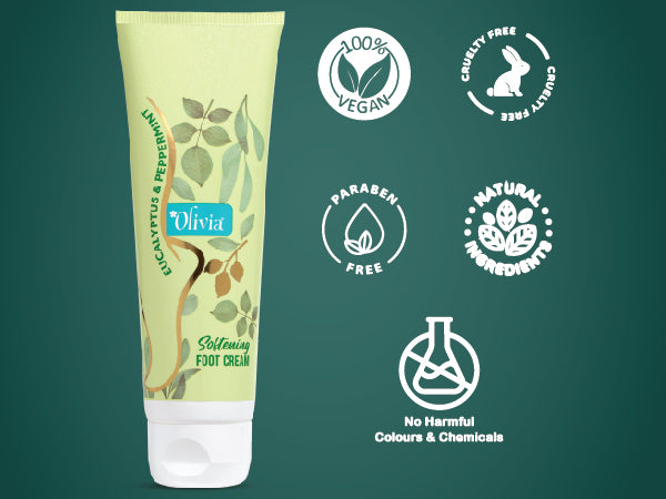 Olivia Softening Foot Cream with Eucalyptus & Peppermint