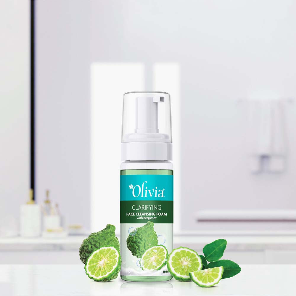Clarifying Face Cleansing Foam with Bergamot Olivia Beauty