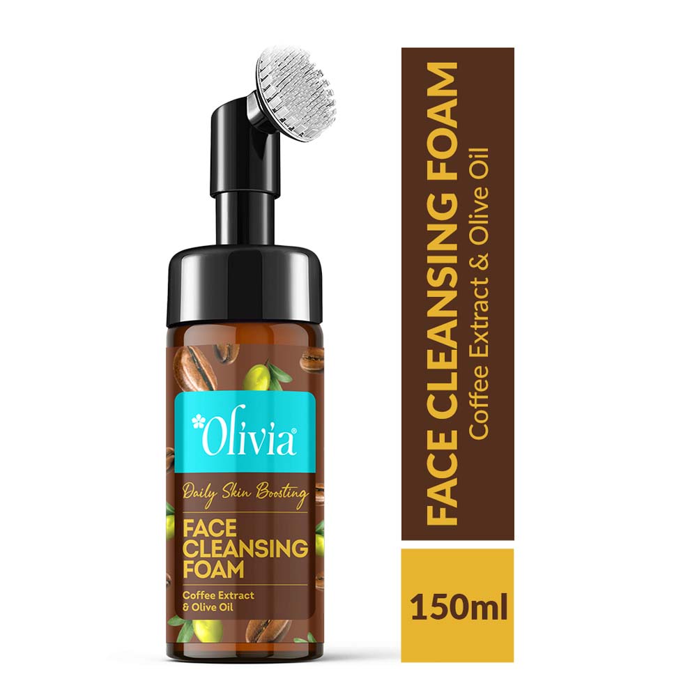 Daily Skin Boosting Face Cleansing Foam with Coffee Extract & Olive Oil Olivia Beauty