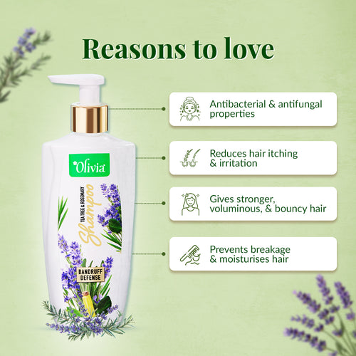 Dandruff Defense Shampoo with Rosemary & Tea Tree oil | 200ml