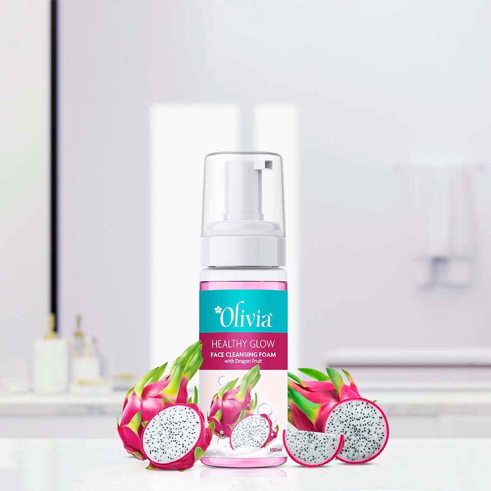 Healthy Glow Face Cleansing Foam with Dragon Fruit Olivia Beauty