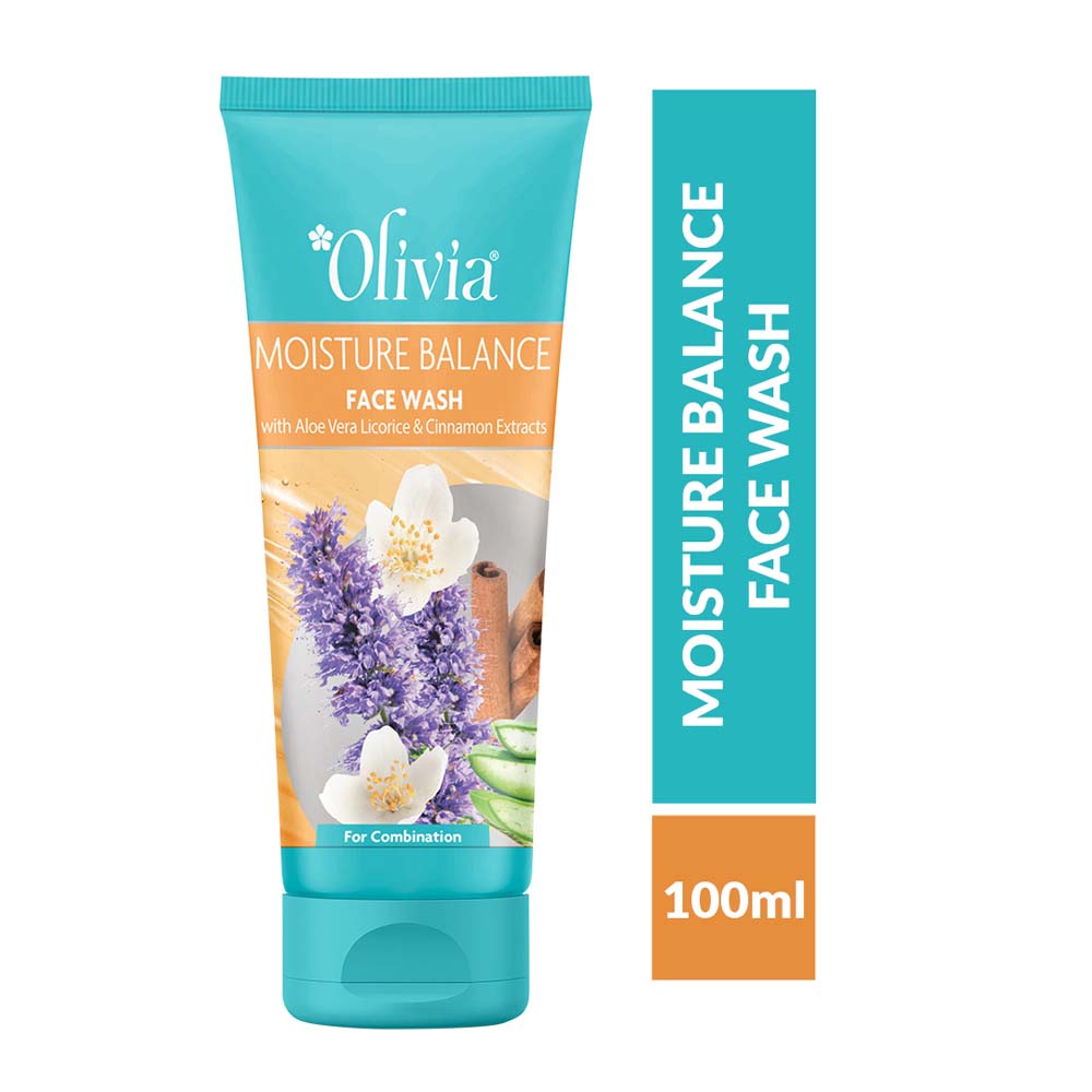 Moisture Balance Face Wash with Aloe Vera Licorice and Cinnamon Extracts Olivia Beauty