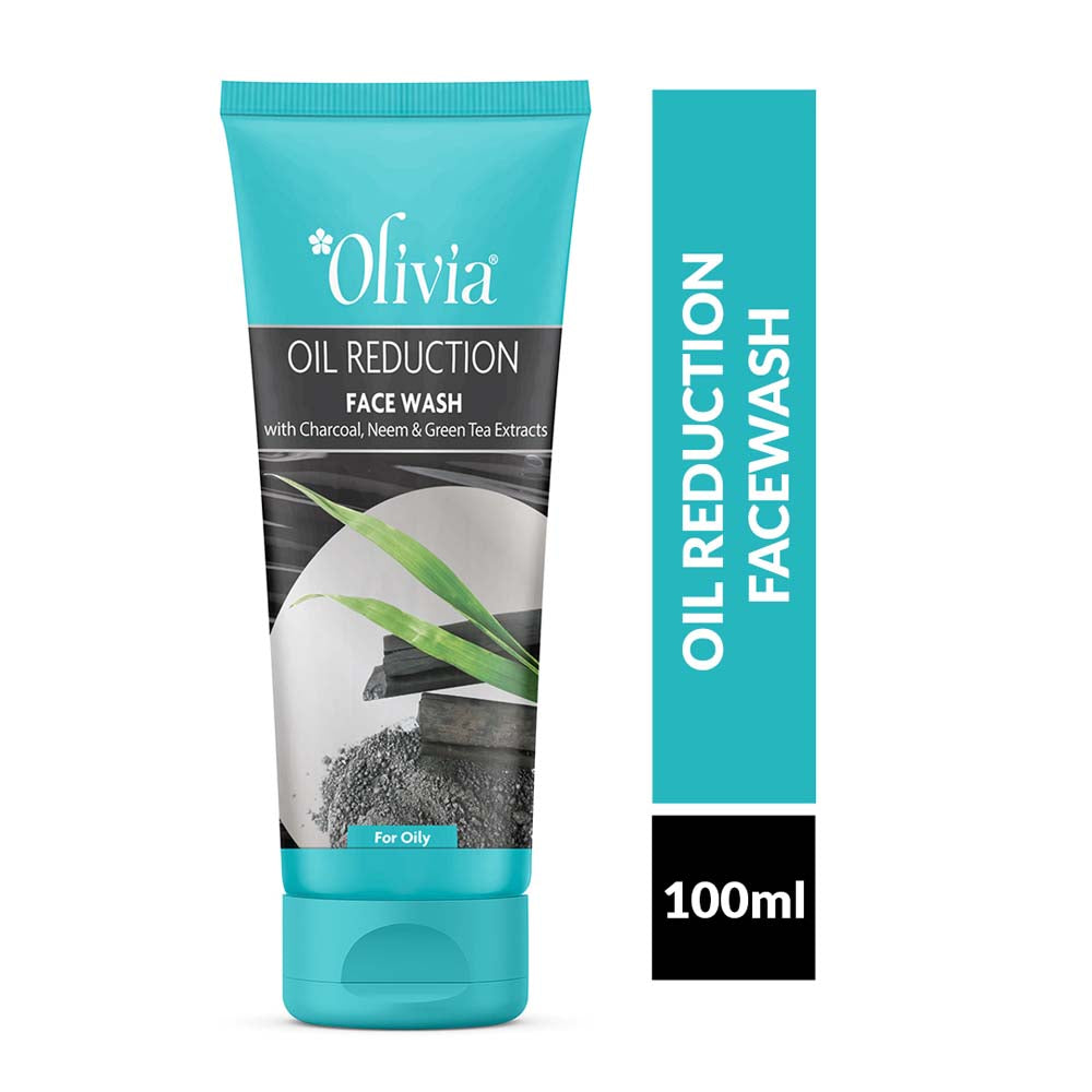 Oil Reduction Face Wash with Charcoal Neem and Green Tea Extracts Olivia Beauty