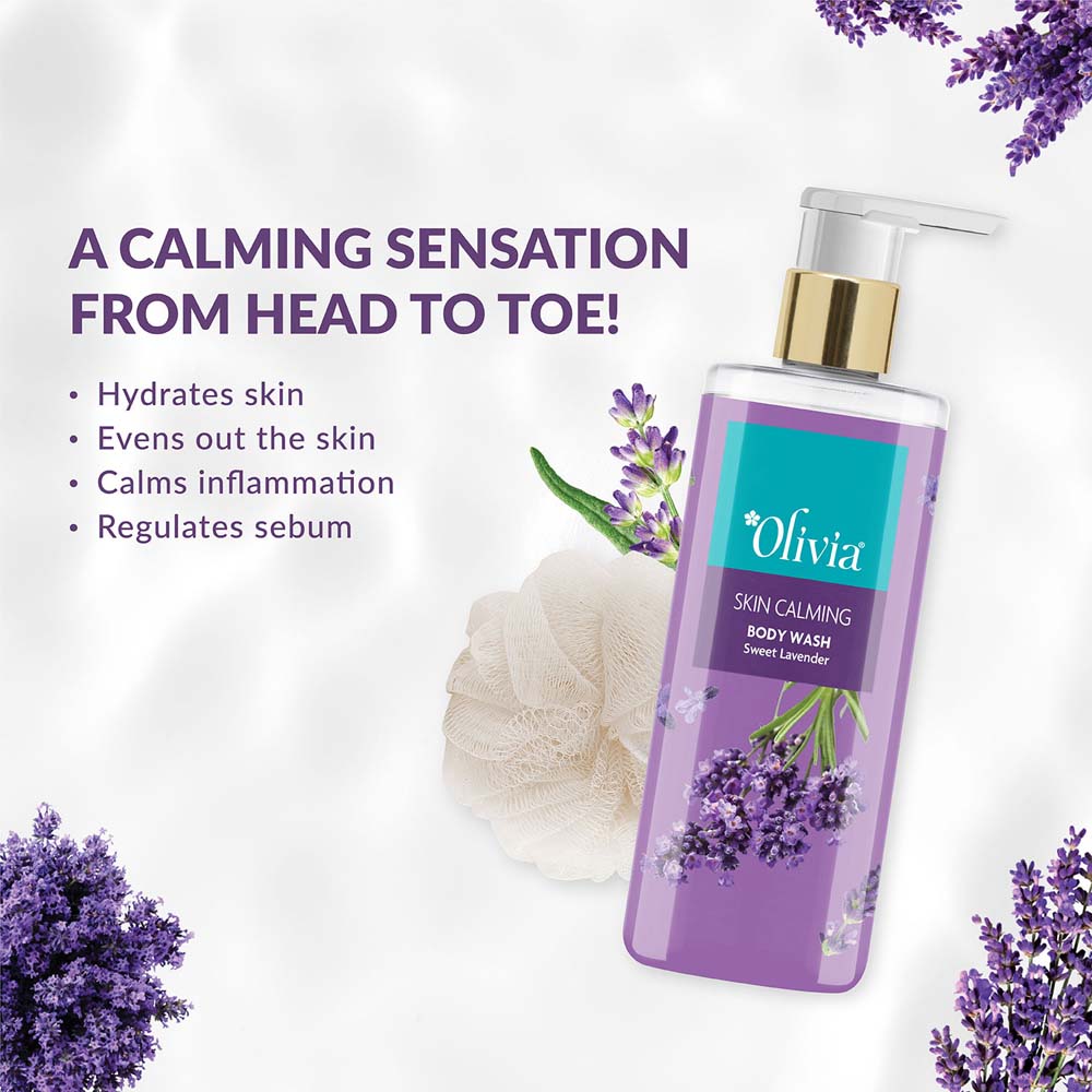 Skin Calming Body Wash with Sweet Lavender Olivia Beauty