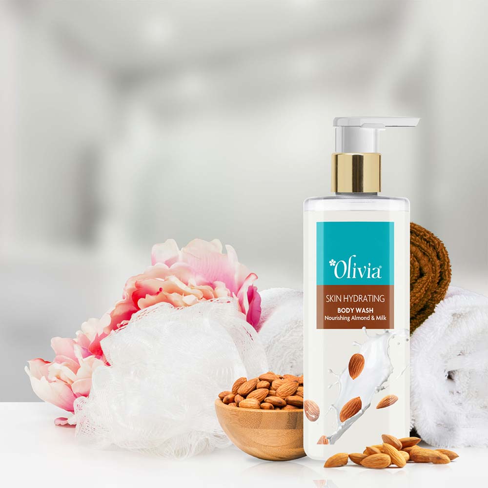 Skin Hydrating Body Wash with Nourishing Almond and Milk Olivia Beauty
