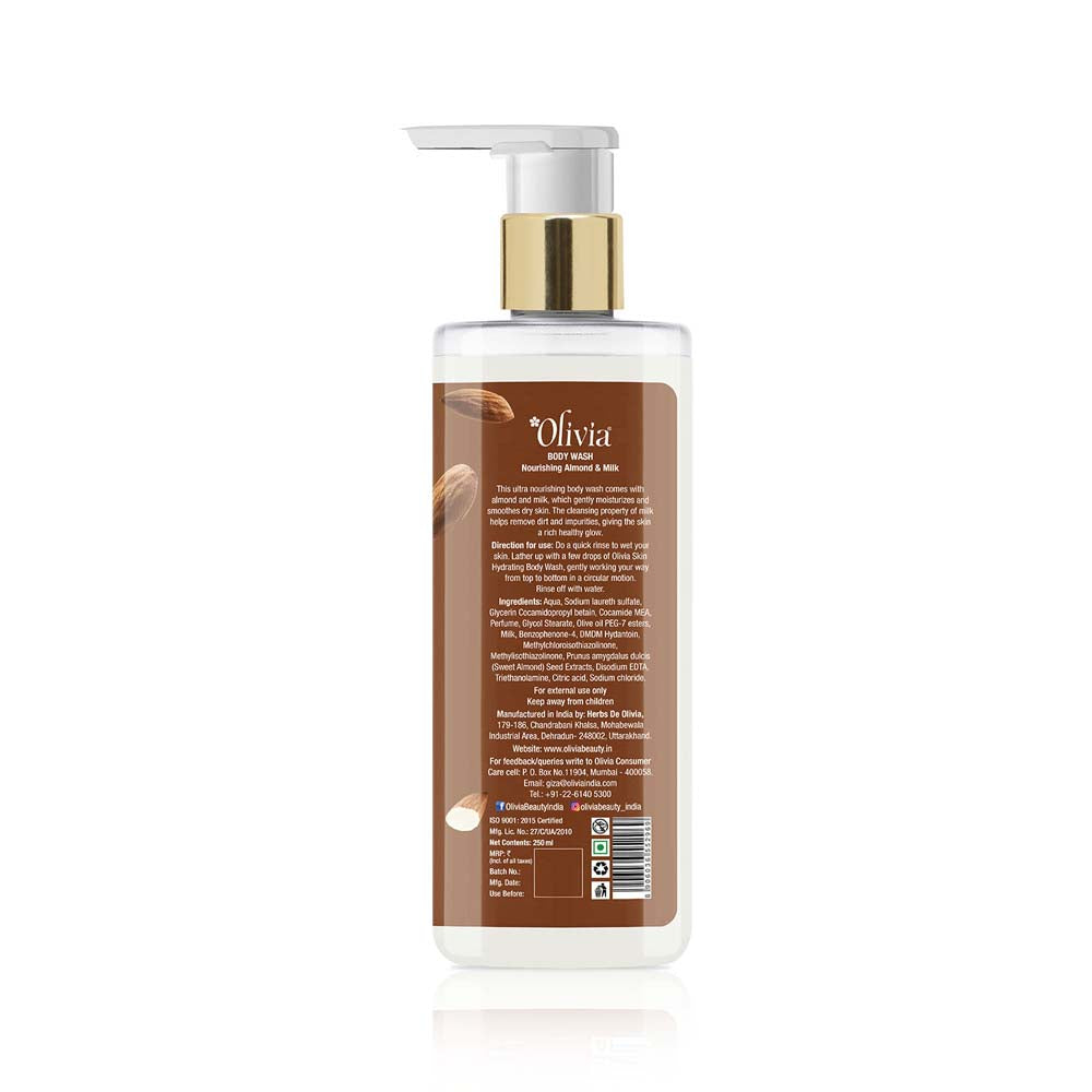 Skin Hydrating Body Wash with Nourishing Almond and Milk Olivia Beauty