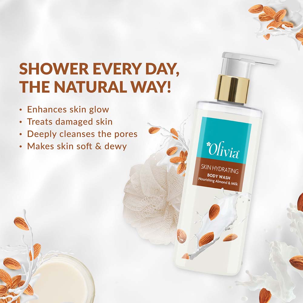 Skin Hydrating Body Wash with Nourishing Almond and Milk Olivia Beauty