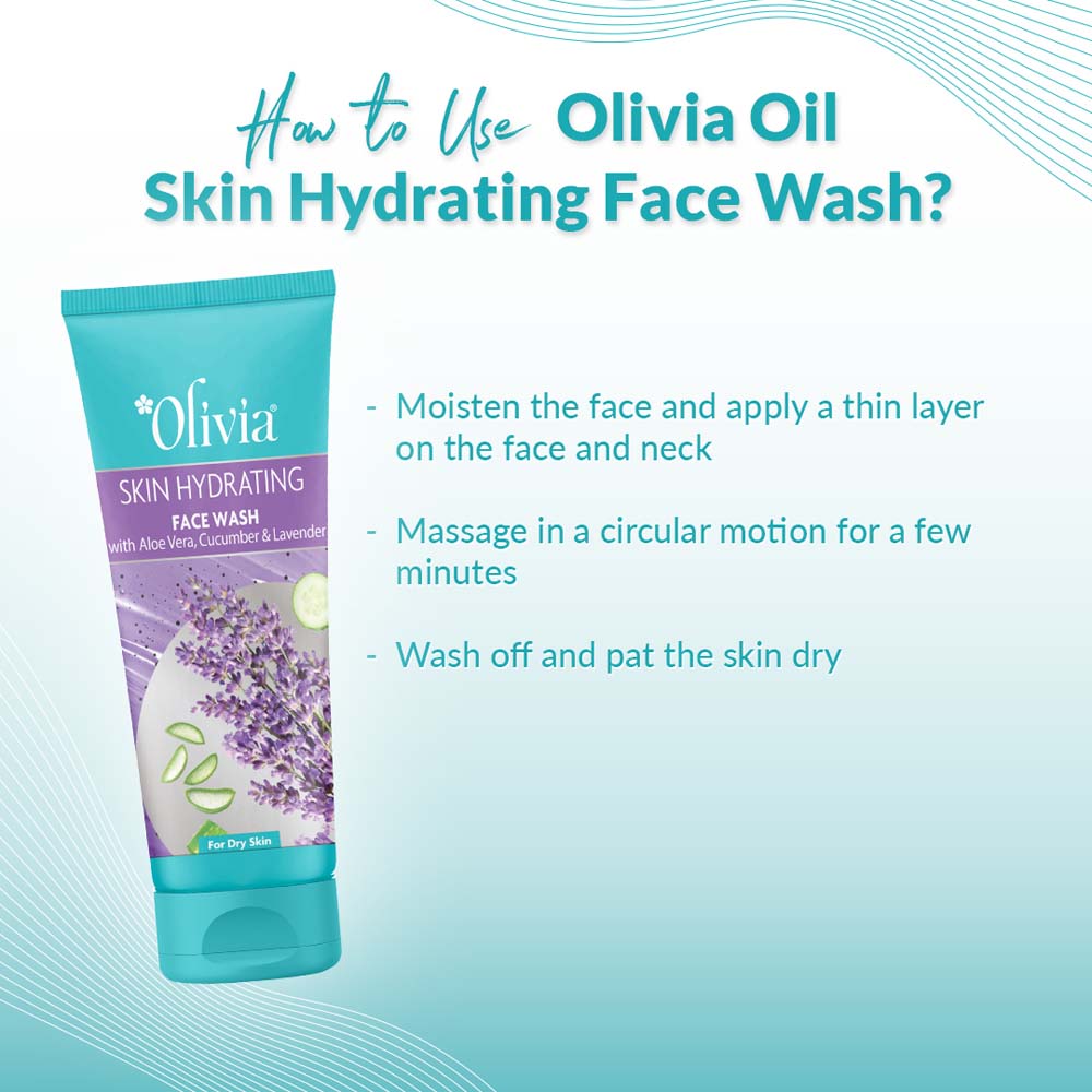 Skin Hydrating Face Wash with Aloe Vera Cucumber and Lavender Olivia Beauty