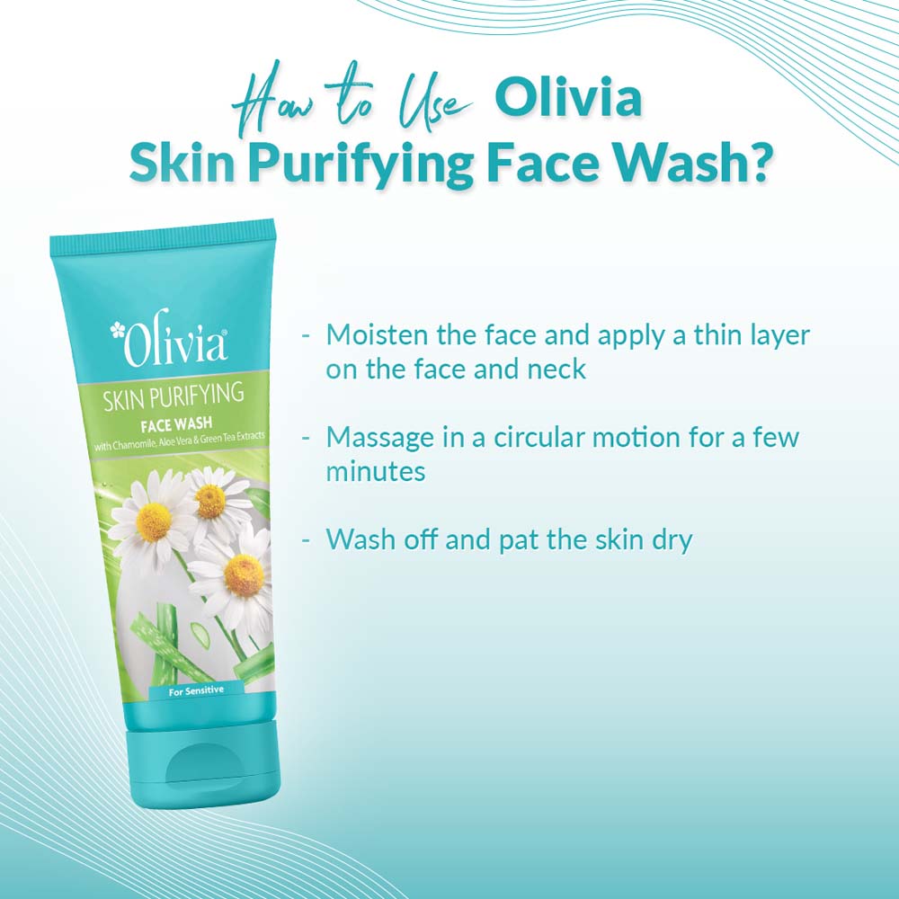 Skin Purifying Face Wash with Chamomile Aloe Vera and Green Tea Extracts Olivia Beauty