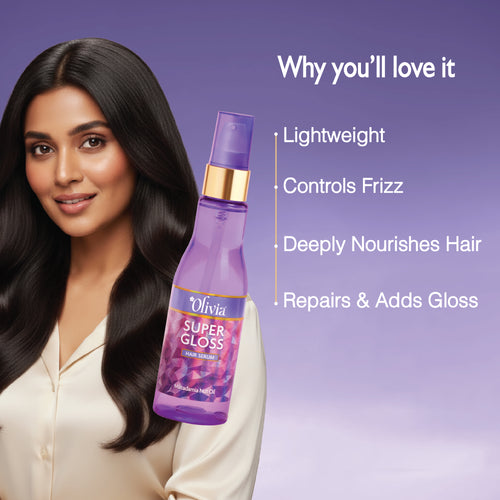 Olivia Super Gloss Hair Serum with Macadamia Oil