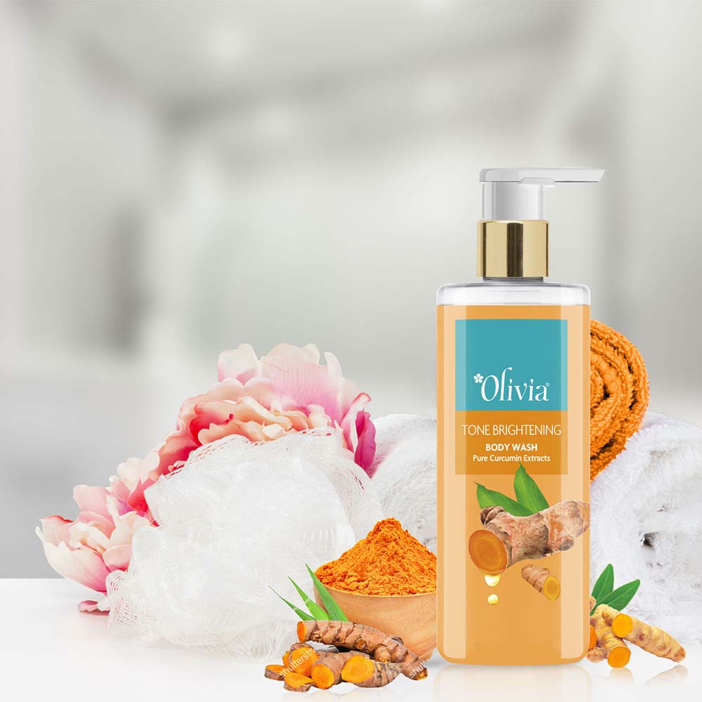 Tone Brightening Body Wash with Pure Curcumin Extracts Olivia Beauty