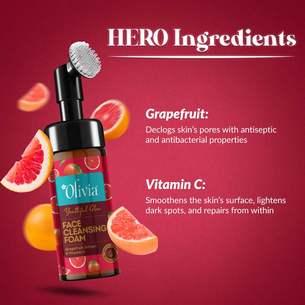 Buy Glow Face Cleansing Foam with Grapefruit Extract & Vitamin C